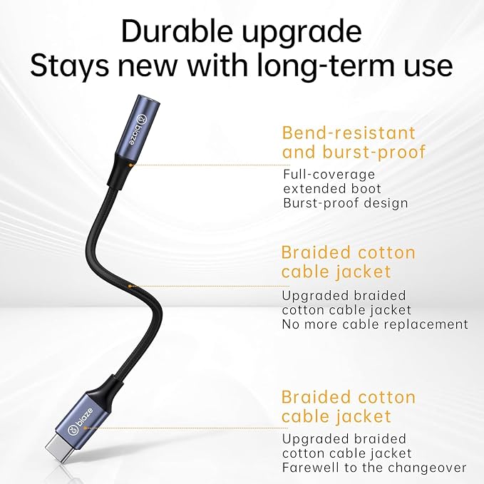 USB C to 3.5mm Headphone Jack Adapter, USB C to Aux Audio Dongle Adapter - Image 4