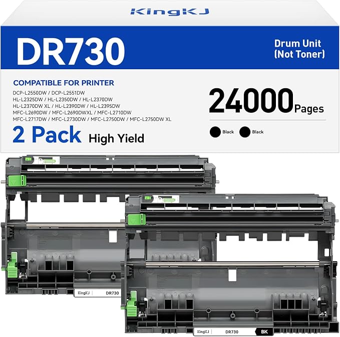 DR730 Drum Unit 2-Pack Compatible Replacement by KingKJInkToner