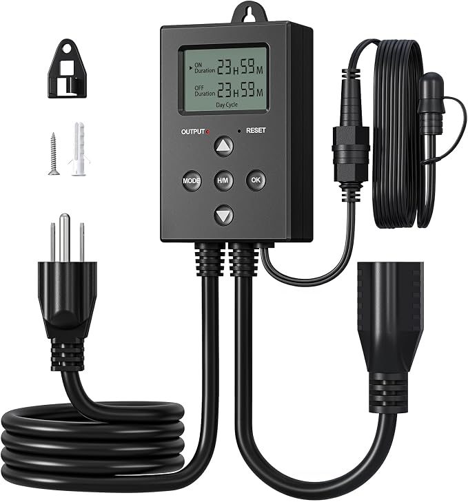 DEWENWILS Repeat Cycle Digital Timer, Interval Timer Outlet, Infinite/Day/Night by DEWENWILS
