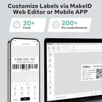 Makeid D50 Industrial Label Printer, Desktop Label Maker 2" Print Head - Image 6