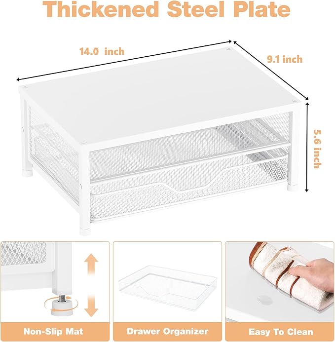 Desk Organizers and Accessories, 2-Tier Computer Monitor Stand Riser - Image 2