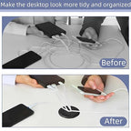 6-Pack Black Desk Grommet Cable Management Kit - Image 6