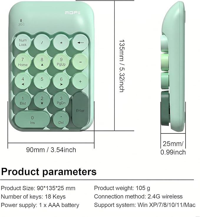 Lomiluskr Cute Wireless Number Keypad - Image 6
