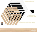 Mollywell Hexagon Acoustic Panels, Natural Oak TH4, 12 Pack |Wood Veneer|High - Image 3