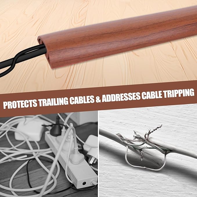 Floor Cord Cover Cavity 0.8"x0.37" Self Adhesive Cord Hider, 10FT Low Profile - Image 6