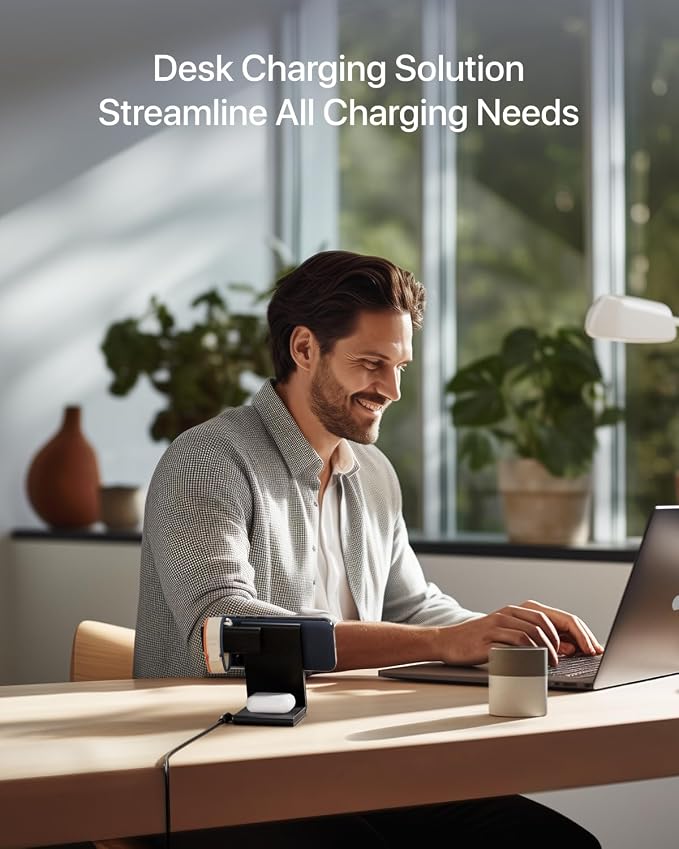 Intoval 3-in-1 Magnetic Charging Station, Travel Foldable Charging Dock - Image 6