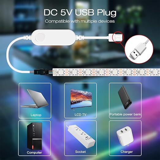 GLEDOPTO WLED ESP8266 Mini LED Strip Controller DC 5V USB RGB IC Digital - Image 4