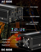 LVYUAN 1500W Car Power Inverter 12V to 110V DC to AC - Image 2