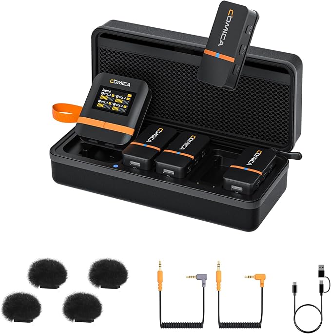 COMICA Vimo Q 4 Channel Wireless Lavalier Microphone System by COMICA