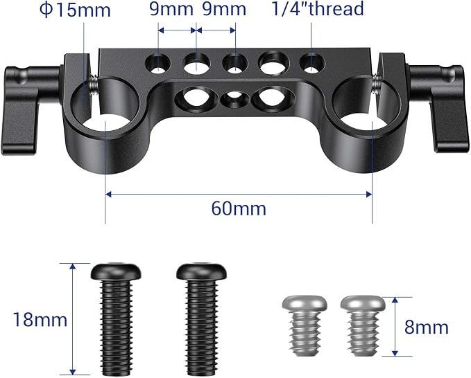 SmallRig Super Lightweight 15mm Railblock, Rod Clamp - Image 7