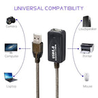 65 FT USB Extension Cable, USB 2.0 Type A Male to A Female Active Repeater - Image 6