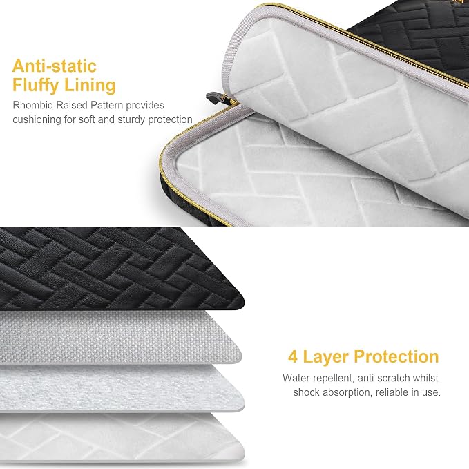Lacdo Laptop Sleeve Case for 14 inch New MacBook Pro M4/M3/M2/M1 Chips Pro Max - Image 2