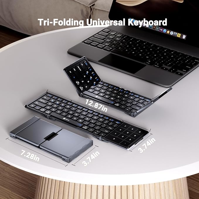 iClever Foldable Bluetooth Keyboard, BK18 Foldable Keyboard - Image 7