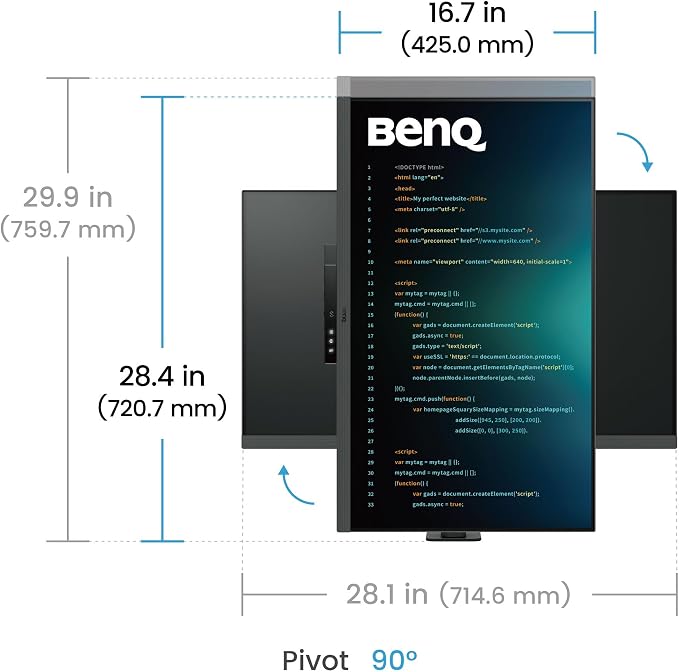 BenQ RD320UA 32” 4K 3840x2160 Programming Monitor - Image 8