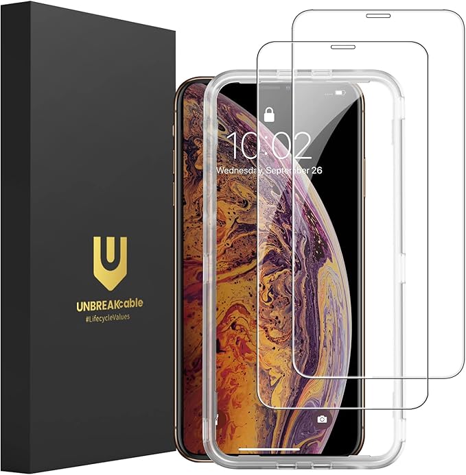 UNBREAKcable Screen Protector for iPhone XS Max and iPhone 11 Pro Max 2 Pack by UNBREAKcable