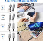 4 in 1 USB C Cable, PD 65W 27W, 480Mbps Data Transfer, Compatible - Image 2