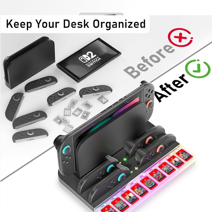 Charger Dock Station for Nintendo Switch 2 Joycon, Switch 2 Charging Dock - Image 6