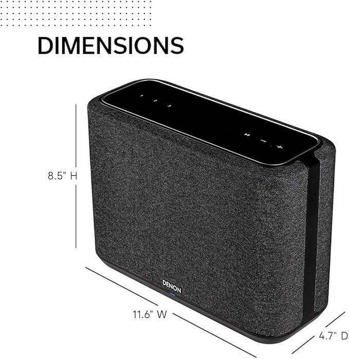 Denon Home 250 Wireless Smart Speaker – Mid-Size, Stereo Sound, Wi-Fi & - Image 3