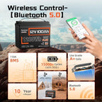 2 PCS 12V 100Ah LiFePO4 Lithium Battery MAX PLUS, Built-in 110A BMS & Bluetooth - Image 2
