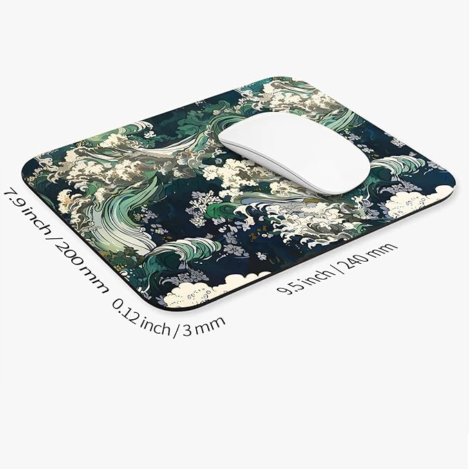 Square Mouse Pad Japanese Art, Personalized Premium-Textured Custom Mouse Mat - Image 2
