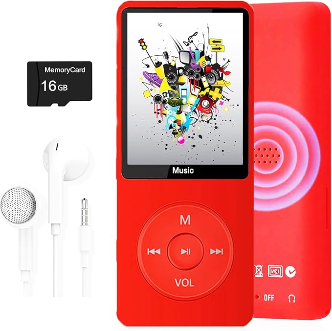 MP3 Player, Music Player with 16GB Micro SD Card, Build-in Speaker/Photo/Video by Dyzeryk