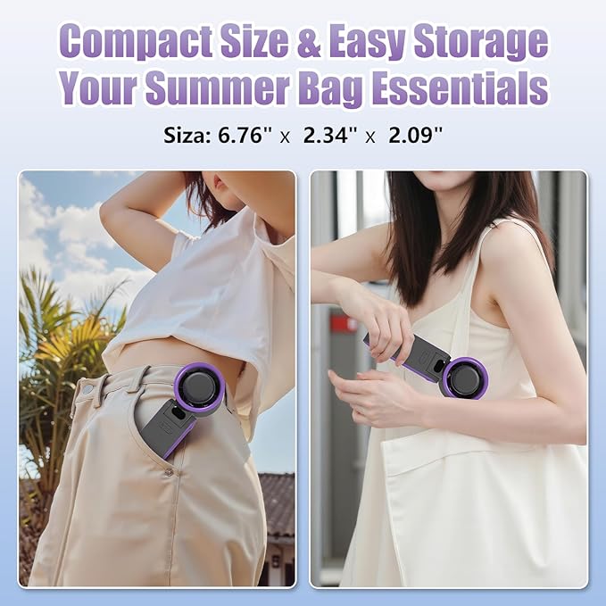 Portable Handheld Fan Rechargeable 100 Speeds Turbo Ice Cooling Fan Personal - Image 6