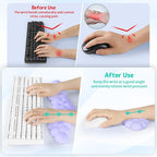 Cloud Wrist Rest for Keyboard and Mouse, Memory Foam PU Leather Keyboard Wrist - Image 3