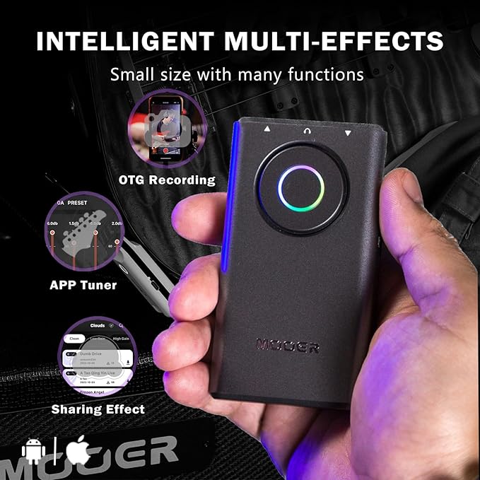 MOOER Prime P1 Multi-Effects Processor Headphone Amp, Bass Guitar Pedals - Image 3