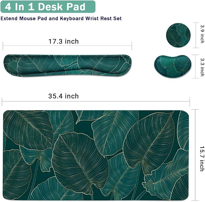 Ergonomic Large Mouse Pad and Keyboard Wrist Rest, Desk Pad - Image 3