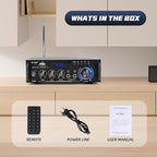 Stereo Audio Amplifier, 300W Home 2 Channel Wireless Bluetooth 5.0 Power - Image 8