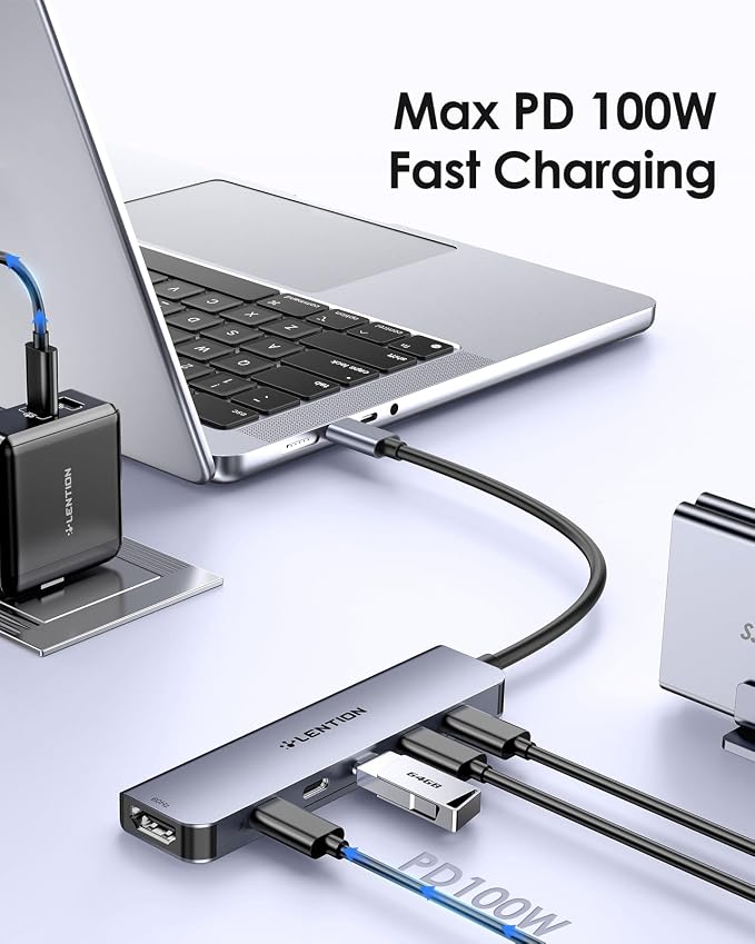LENTION 6-in-1 USB C Hub Dock - Image 6