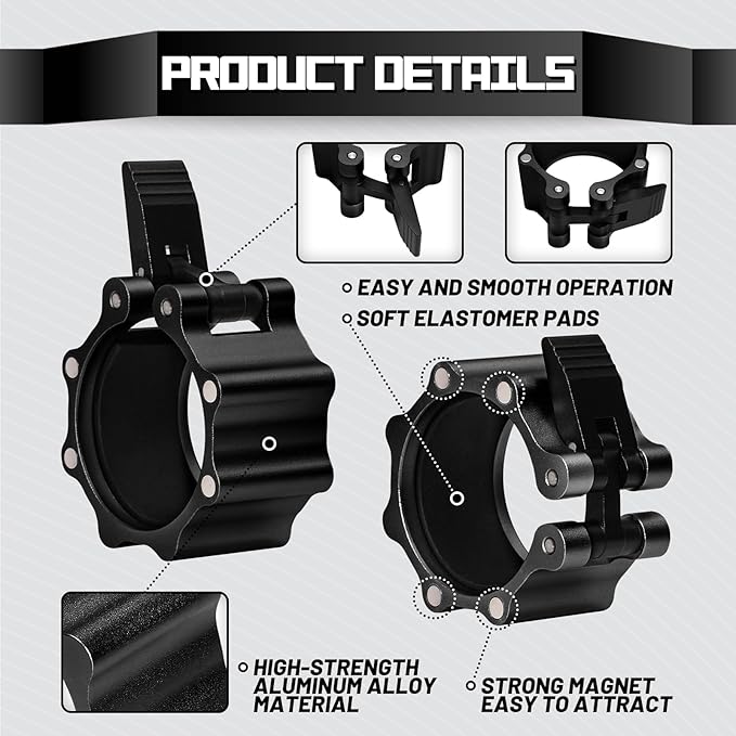 RitFit 2-Inch Magnetic Barbell Collars Locking Clamps - Image 5