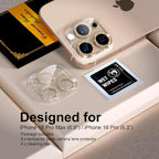 beuxece for 6 Pack iPhone 16 Pro/iPhone 16 Pro Max Camera Lens Protector 9H - Image 2