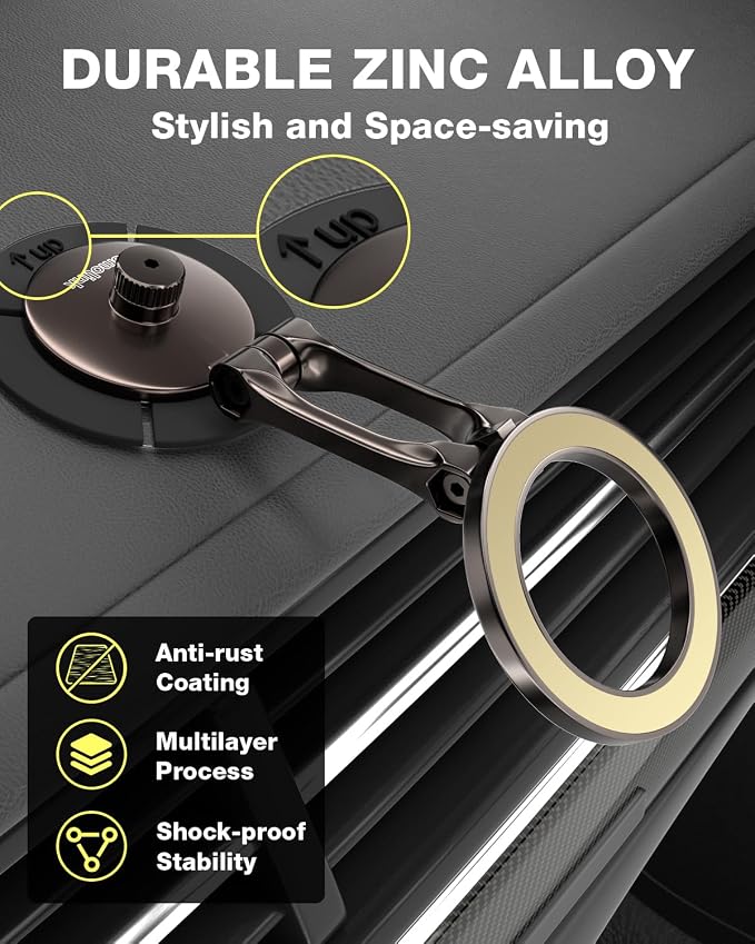 Smolink Tesla Phone Mount, All Metal Strong Magnet Magnetic Phone Holder - Image 2