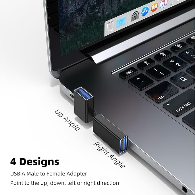 AreMe 90 Degree USB 3.0 Adapter 4 Pack, Up and Down Angle, Left and Right Angle - Image 2
