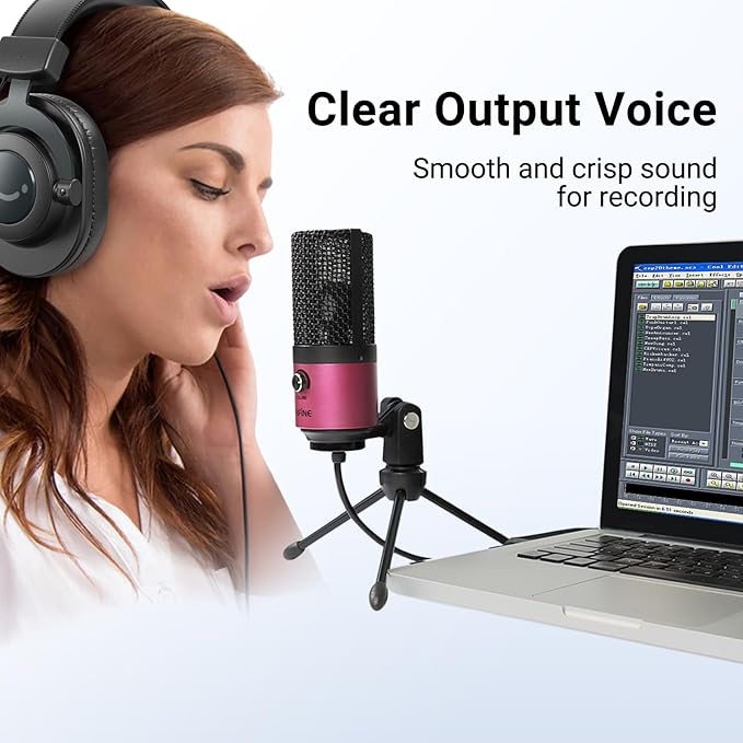 FIFINE USB Podcast Condenser Microphone Recording On Laptop, No Need Sound Card - Image 6