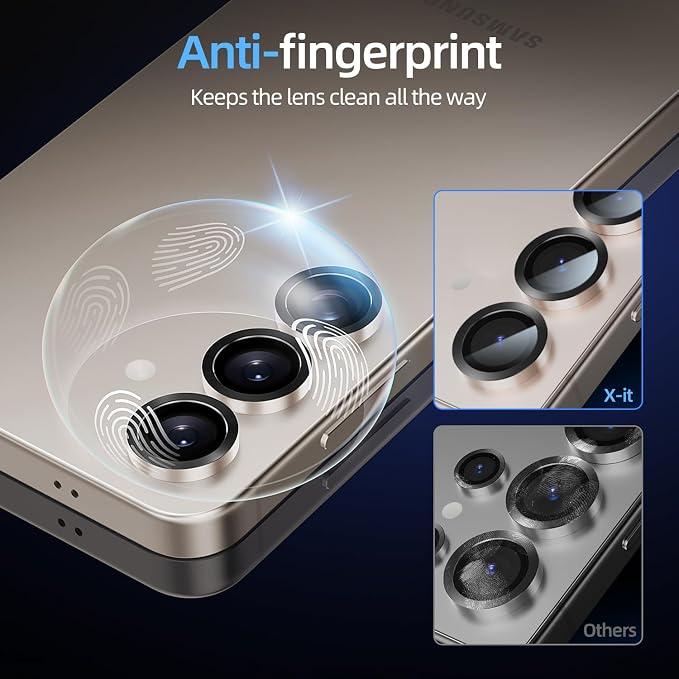 X-it Camera Lens Protector for Samsung S25, 9H Tempered Glass, Independent - Image 6