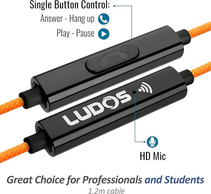 LUDOS Clamor Wired Earbuds in-Ear Headphones, 5 Years Warranty, Earphones - Image 6