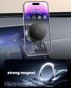 Spinning Vacuum Magnetic Phone Holder 15W Fast Wireless Charger - Image 5