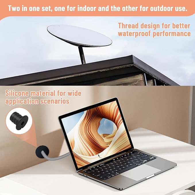 Cable Routing Kit for Starlink for 3/4 inch Wall Hole 4 Pcs, Starlink - Image 5