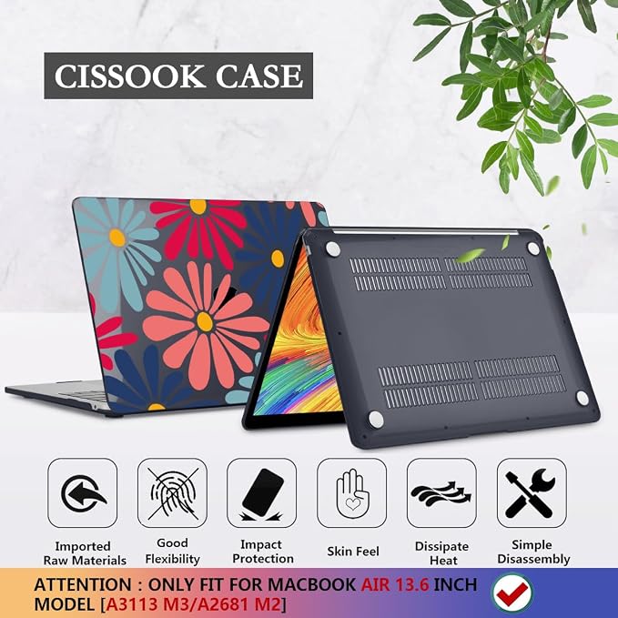 CISSOOK Compatible with MacBook Air 13 inch Case 2025 2024 2023 2022 Release M4 - Image 5