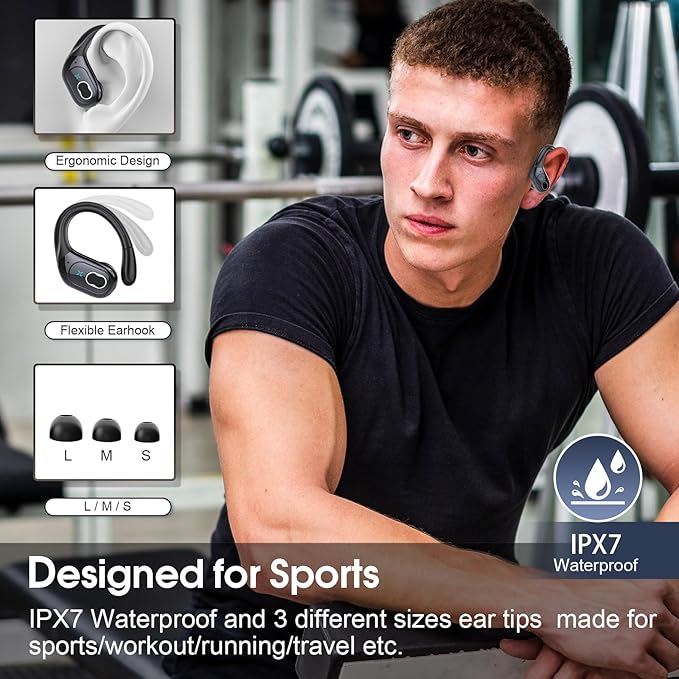 Wireless Earbuds 75hrs Bluetooth 5.4 Headphone Sport, 2026 Bluetooth Earbuds - Image 2