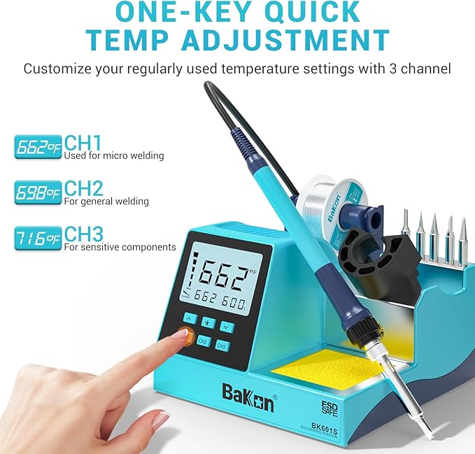 90w Soldering Station, Electronic Digital Display Soldering Iron Station Kit - Image 4