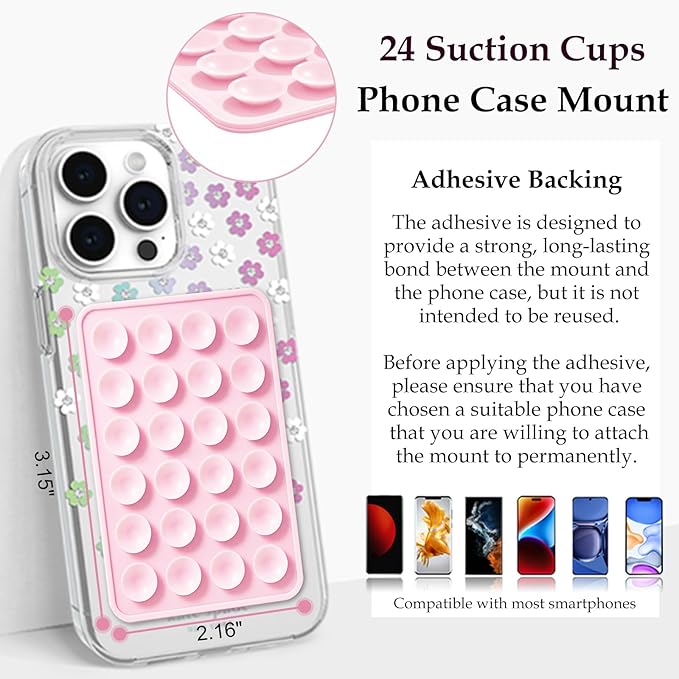 Silicone Suction Phone Case Mount, Silicon Adhesive Phone Accessory - Image 6