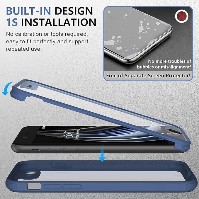 Miracase for iPhone SE Phone Case 3rd/2nd Generation 2022 2020 Full-Body - Image 4