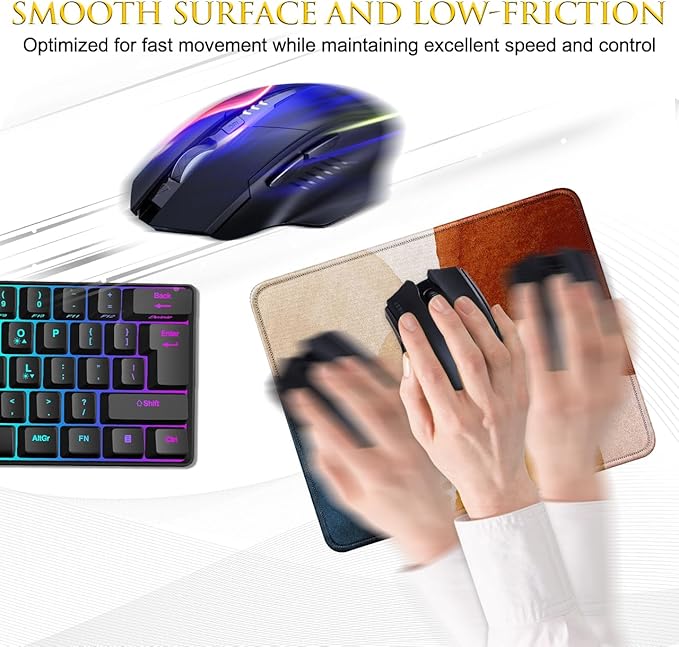 JIKIOU 3 Pack Mouse Pad with Stitched Edge, Comfortable Mouse Pads with - Image 4