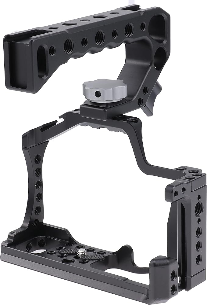 FocusFoto Camera Cage +Top/Side Handle Grip Kit, Aluminium Alloy Video - Image 4