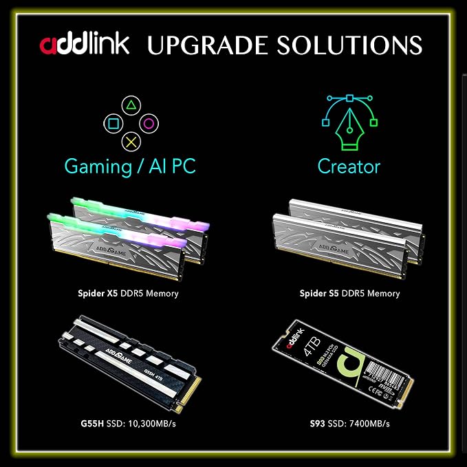Addlink G55H 2TB PCIe 5.0 Gen5 NVMe M.2 SSD - Image 6