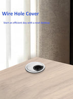 3 Pcs Satin Nickel Metal Cable Grommet, Zinc Alloy Desk Table Grommet Cable - Image 5