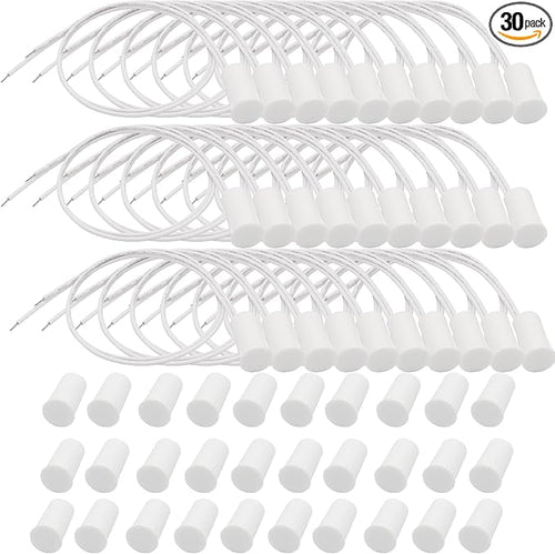 30PCS Recessed Wired Security Window Door Contact Sensor, Normally Closed NC by FOCMKEAS